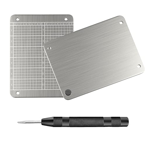 GanKe Steel Crypto Bitcoin Wallet, Cryptocurrency Wallet for Hardware Cold Backup, Bitcoin Crypto Cryptocurrency Seed Storage Compatible with All BIP39 Hardware (Double) von GanKe