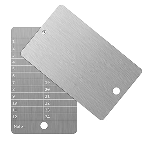GanKe Stahl Bitcoin Geldbörse,Kryptowährung Brieftasche für Hardware Cold Wallet Backup,Bitcoin Crypto Cryptocurrency Seed Storage Kompatibel mit der gesamten BIP39-Hardware(2 Teller) von GanKe