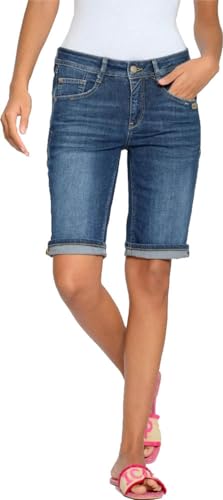 Gang Damen Jeans Amelie Bermuda Shorts (DE/NL/SE/PL, Bundweite, 26, Regular, Regular, 7359 Mid Blue) von Gang