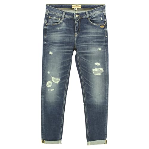 Gang, Amelie Relaxed, Damen Jeans Hose Stretchdenim Blue Destroyed W 27 L 30 von Gang