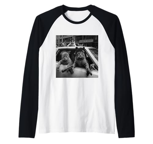 Lustiges Gangster-Katzen-T-Shirt für Männer und Frauen, Liebhaber, Katze, Straße, Grafik Raglan Lustiges Gangster-Katzen-T-Shirt für Männer und Frauen, Liebhaber, Katze, Straße, Grafik Raglan von Gangster Cats Co.