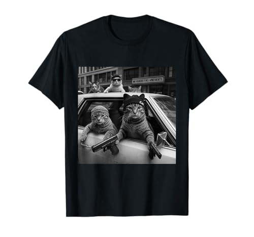 Lustiges Gangster-Katzen-T-Shirt für Männer und Frauen, Liebhaber, Katze, Straße, Grafik T-Shirt Lustiges Gangster-Katzen-T-Shirt für Männer und Frauen, Liebhaber, Katze, Straße, Grafik T-Shirt von Gangster Cats Co.