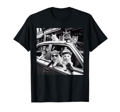 Lustiges Gangster-Katzen Katzenliebhaber für Männer Frauen T-Shirt Lustiges Gangster-Katzen Katzenliebhaber für Männer Frauen T-Shirt von Gangster Katzen Kostüm