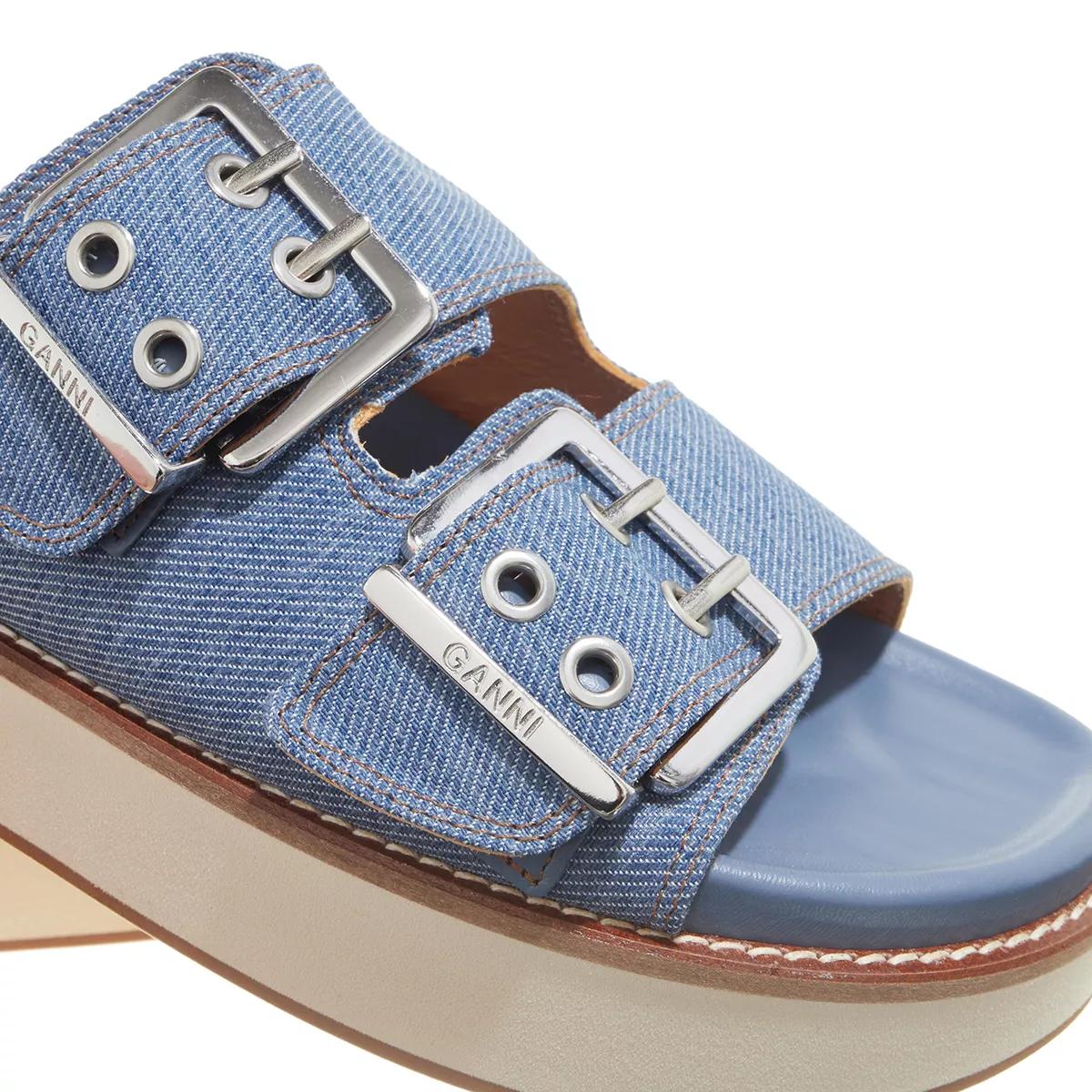 GANNI Sandalen & Sandaletten - Plateau Sandals Wide Welt Chunky - Gr. 40 (EU) - in Blau - für Damen von Ganni