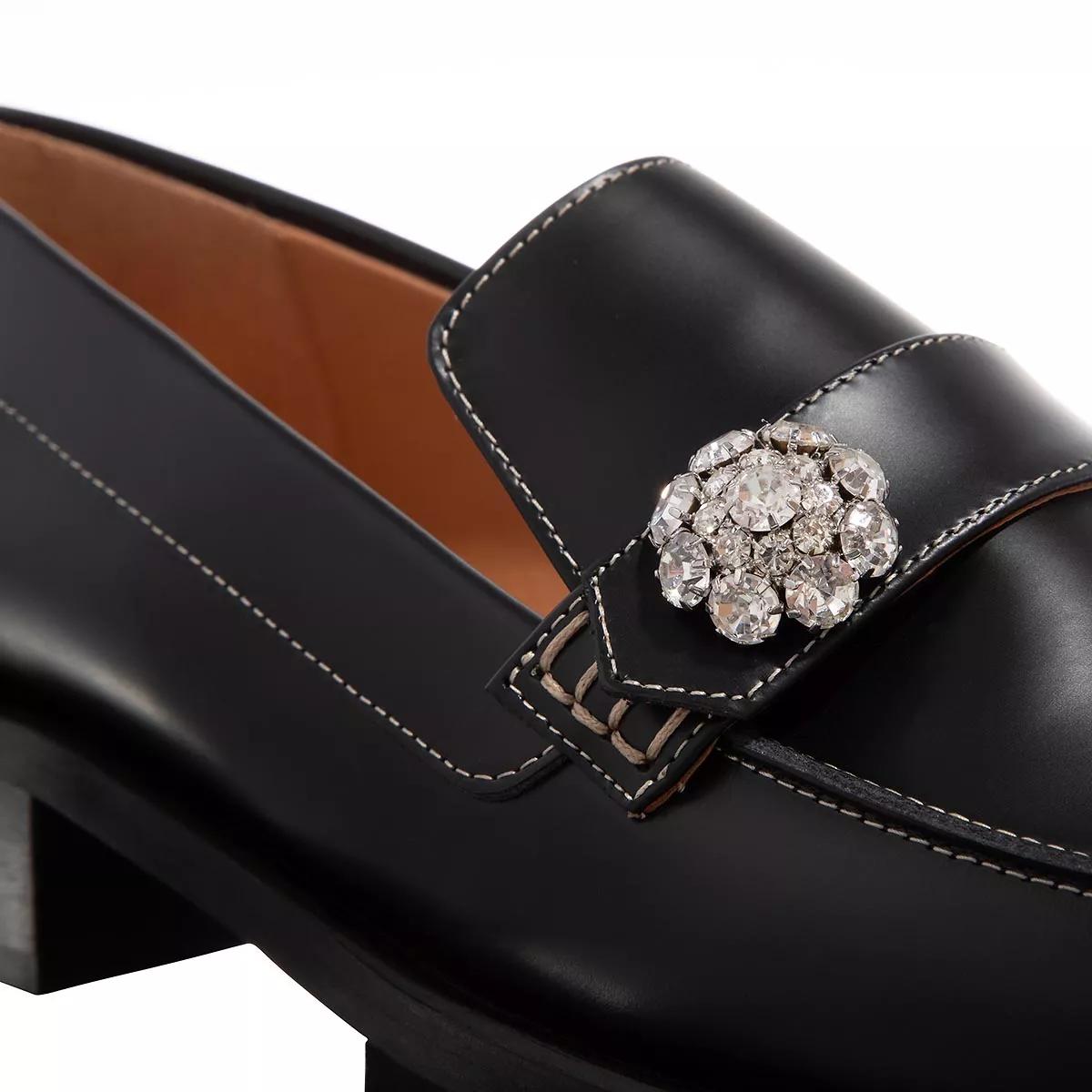 GANNI Slipper & Pantoletten - Jewel Loafers - Gr. 41 (EU) - in Schwarz - für Damen von Ganni