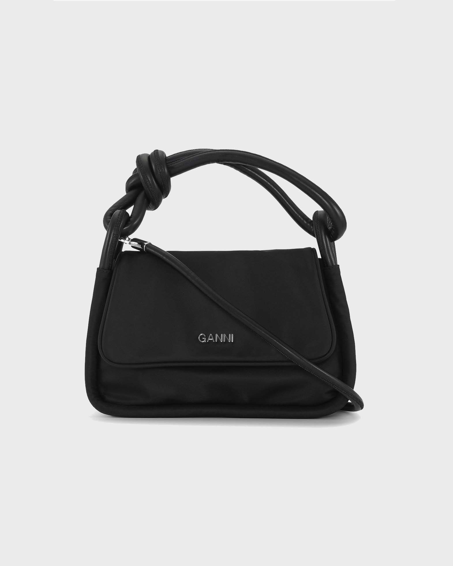 Ganni Bag Knot Flap Over Black von Ganni