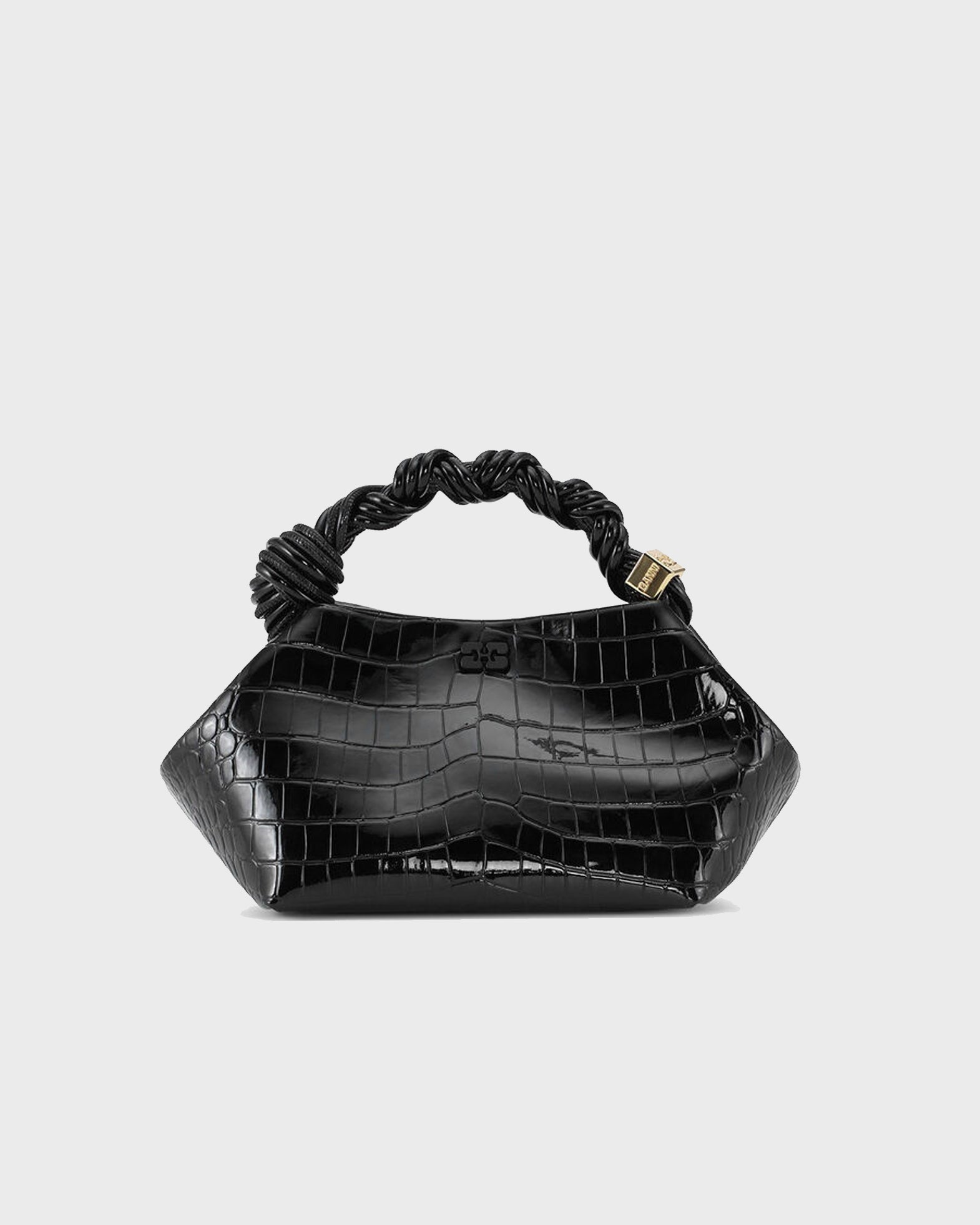 Ganni Bag Small Patent Croco Black von Ganni