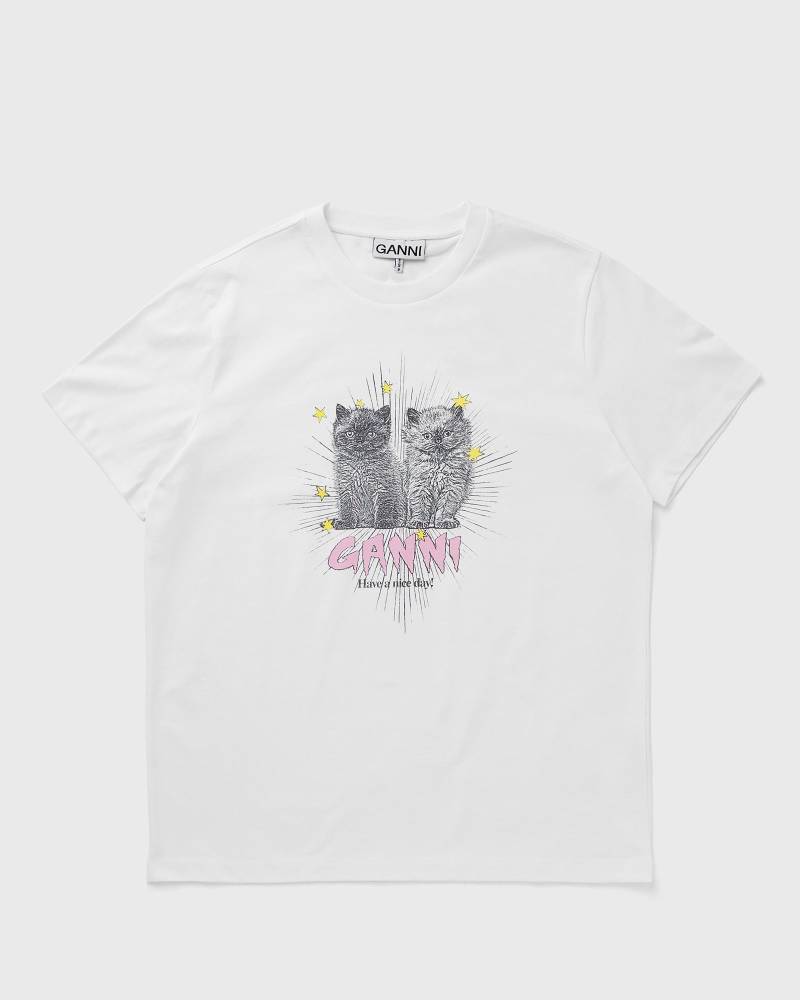 Ganni Basic Jersey Kittens Relaxed T-shirt women Shortsleeves white in Größe:XS Ganni Basic Jersey Kittens Relaxed T-shirt women Shortsleeves white in Größe:XS von Ganni