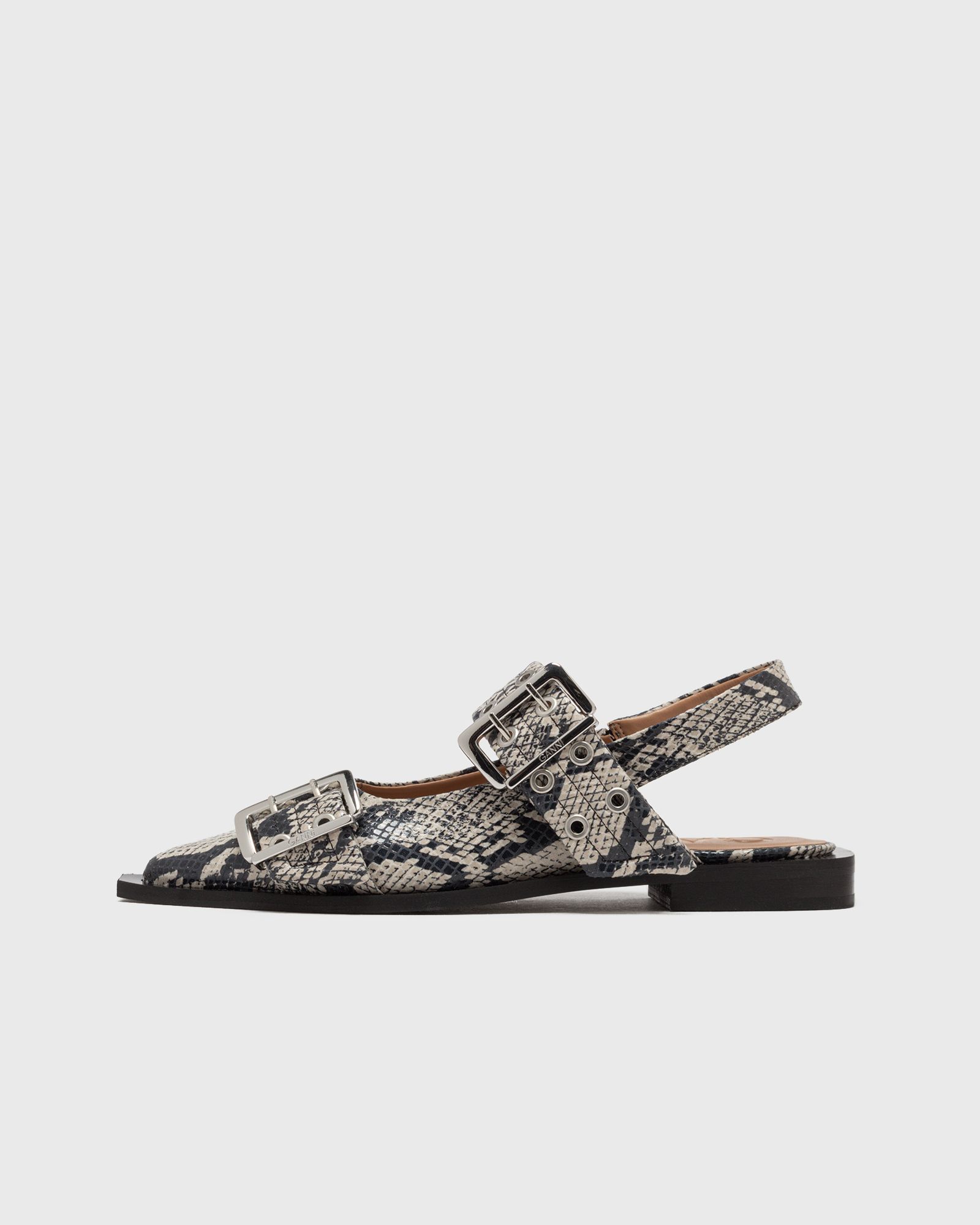 Ganni Feminine Buckle Ballerina Snake women Casual Shoes black|beige in Größe:37 Ganni Feminine Buckle Ballerina Snake women Casual Shoes black|beige in Größe:37 von Ganni