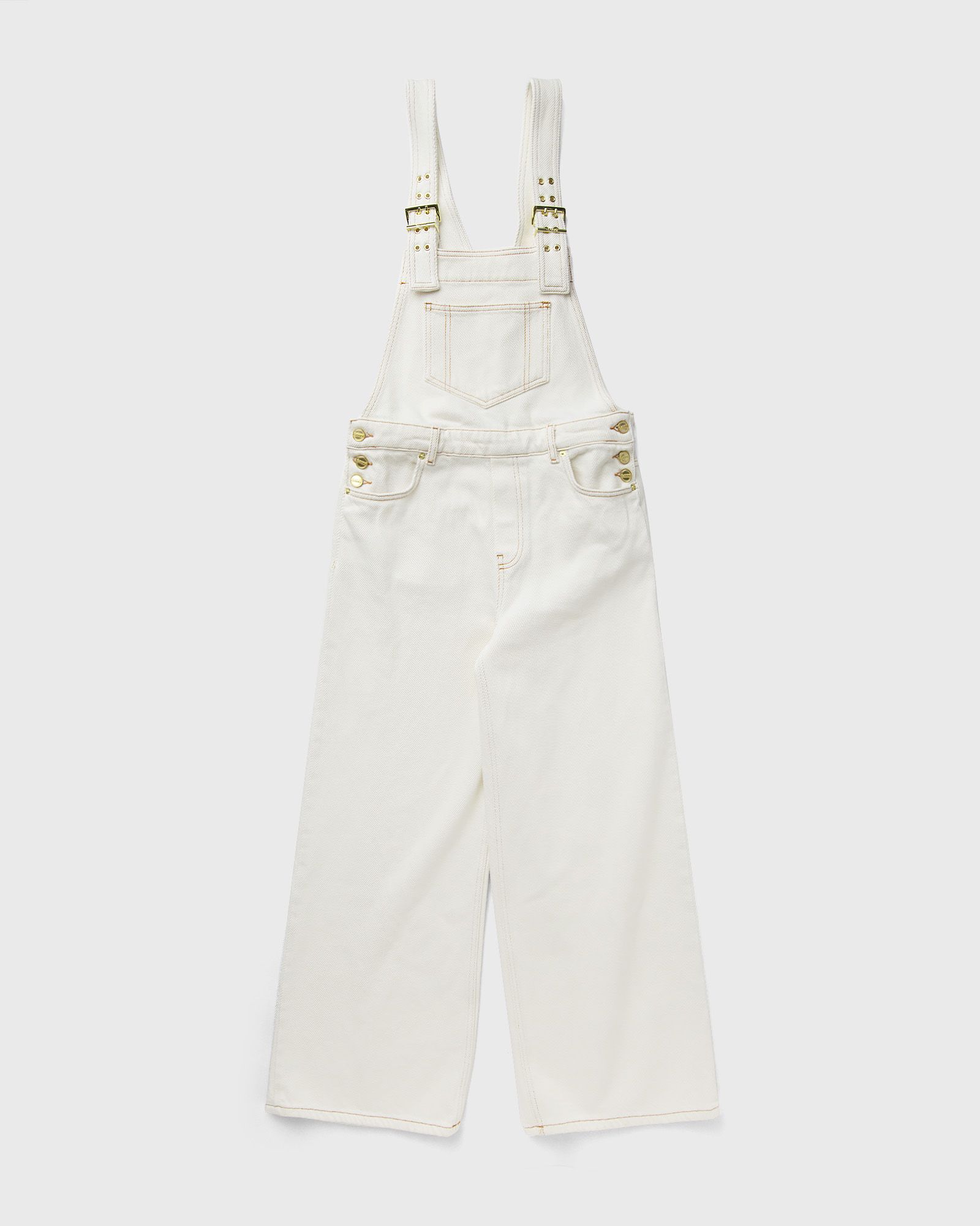 Ganni Heavy Denim Overalls women Casual Pants beige in Größe:M von Ganni