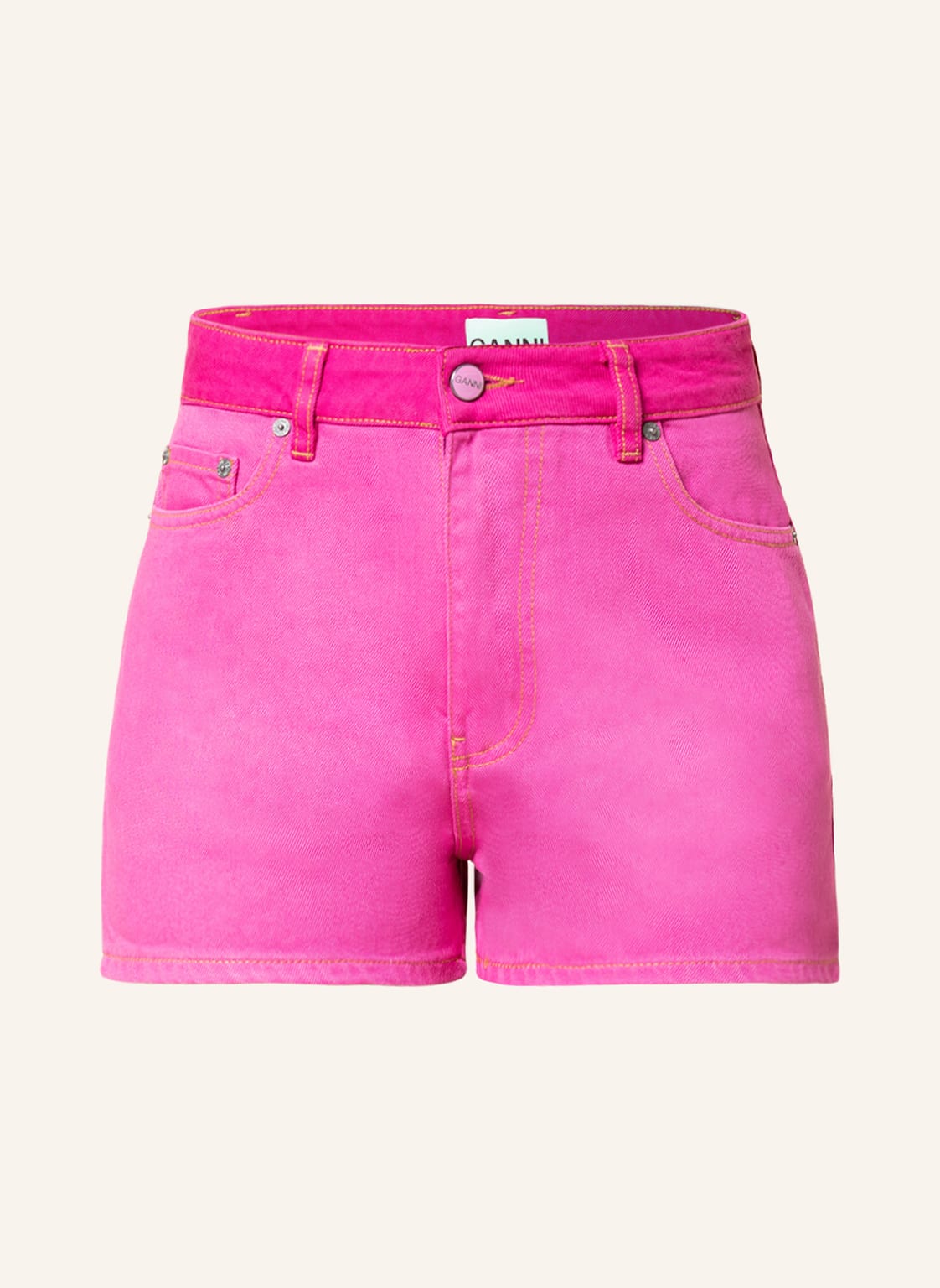 Ganni Jeansshorts pink von Ganni