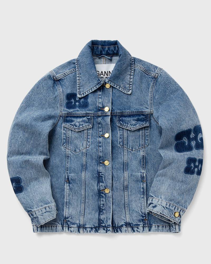 Ganni Patch Denim Jacket women Denim Jackets blue in Größe:L von Ganni