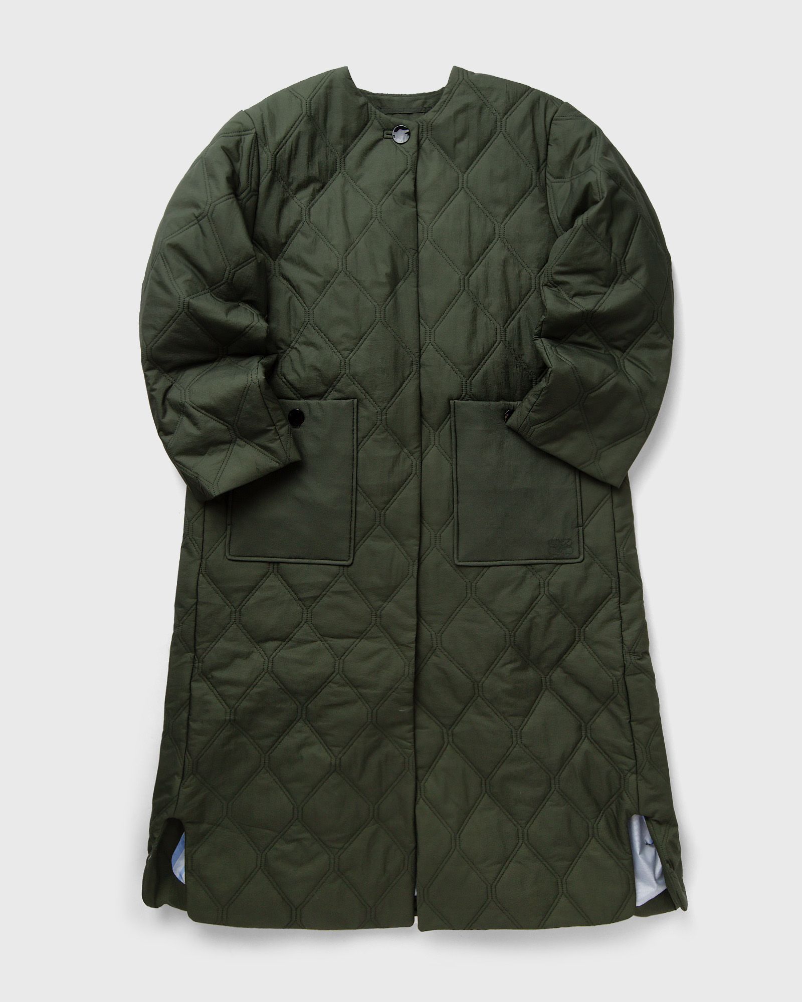 Ganni Quilt Long Coat women Coats green in Größe:S/M von Ganni