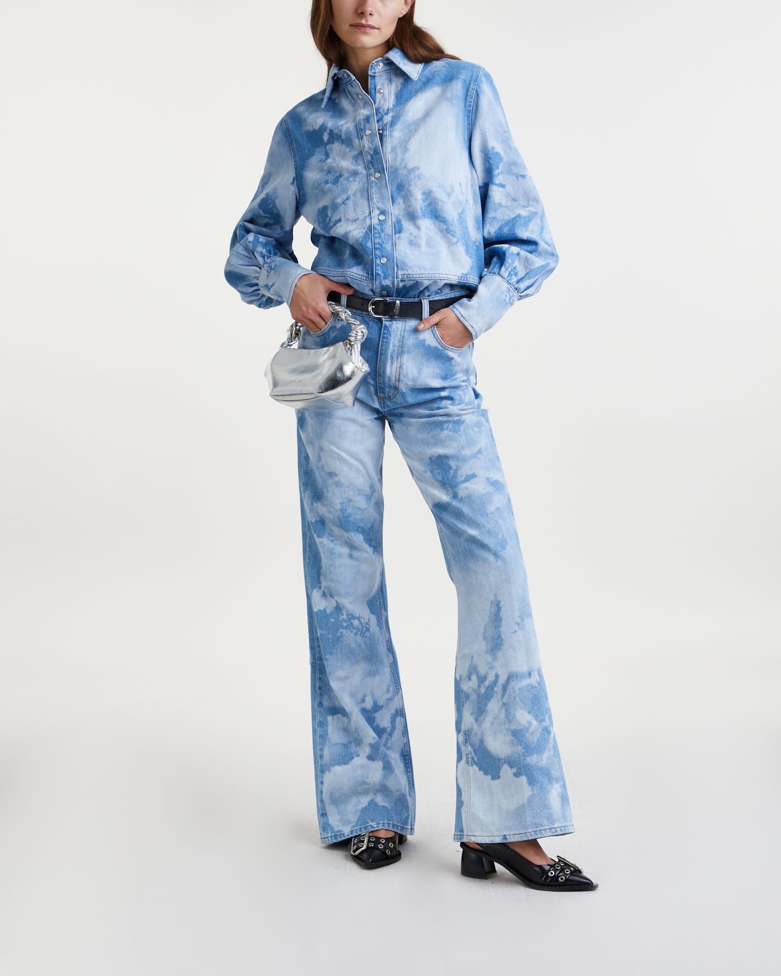 Ganni Shirt Bleach Denim Light blue von Ganni