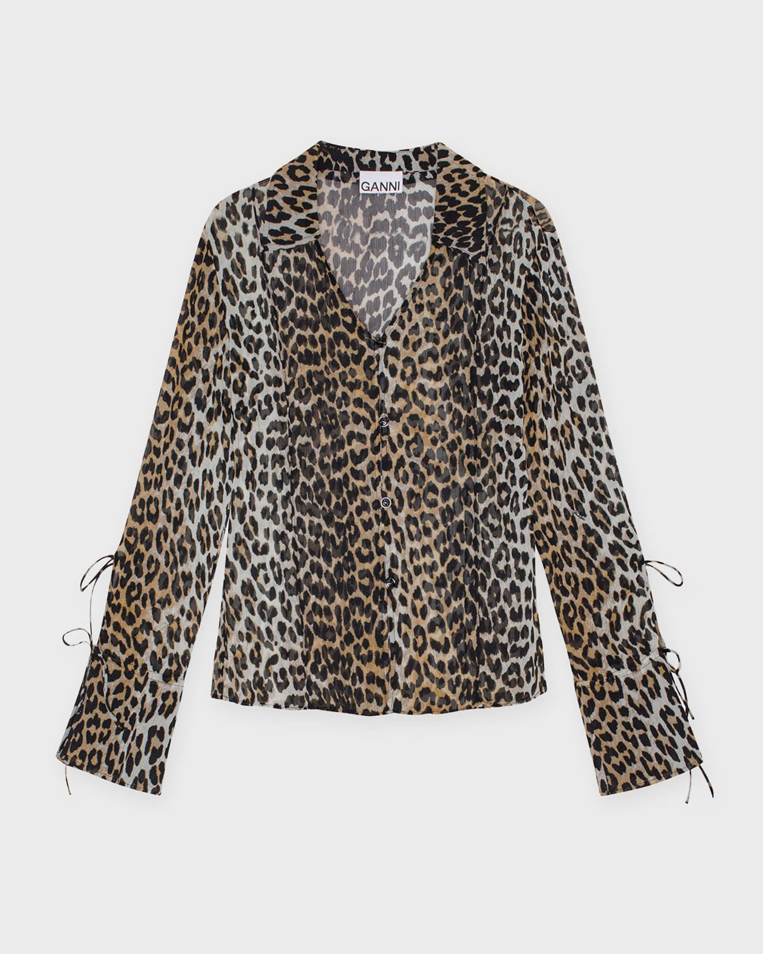 Ganni Shirt Printed Chiffon Slim Leopard Ganni Shirt Printed Chiffon Slim Leopard von Ganni