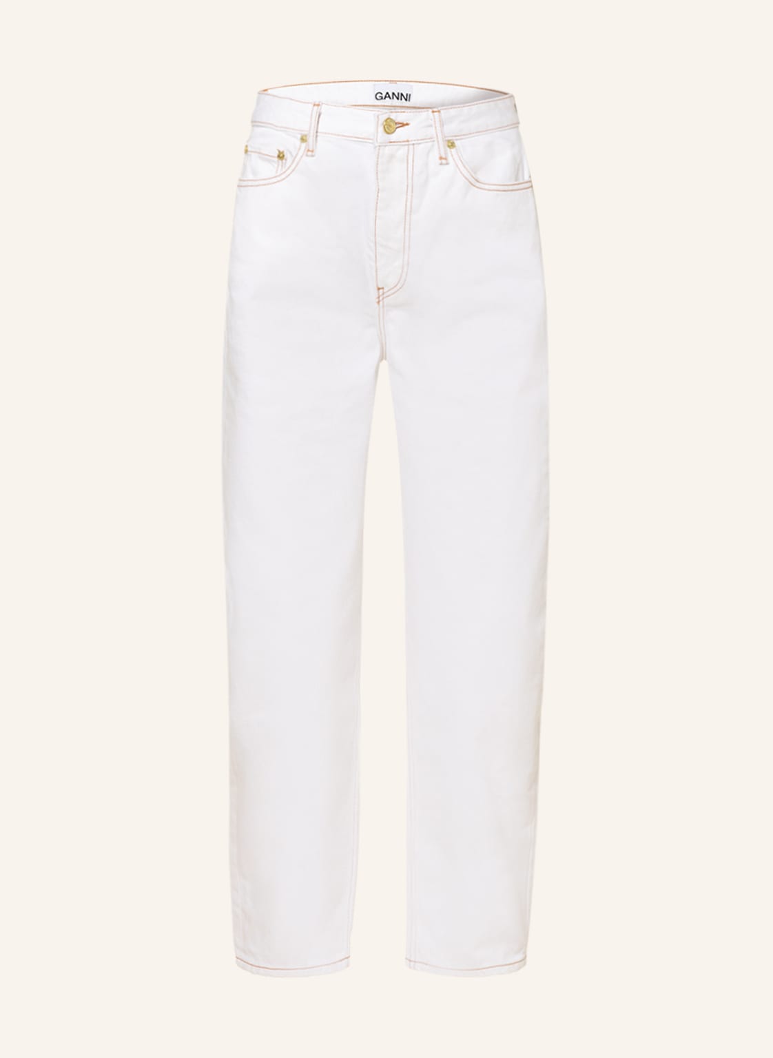 Ganni Straight Jeans Stary weiss von Ganni