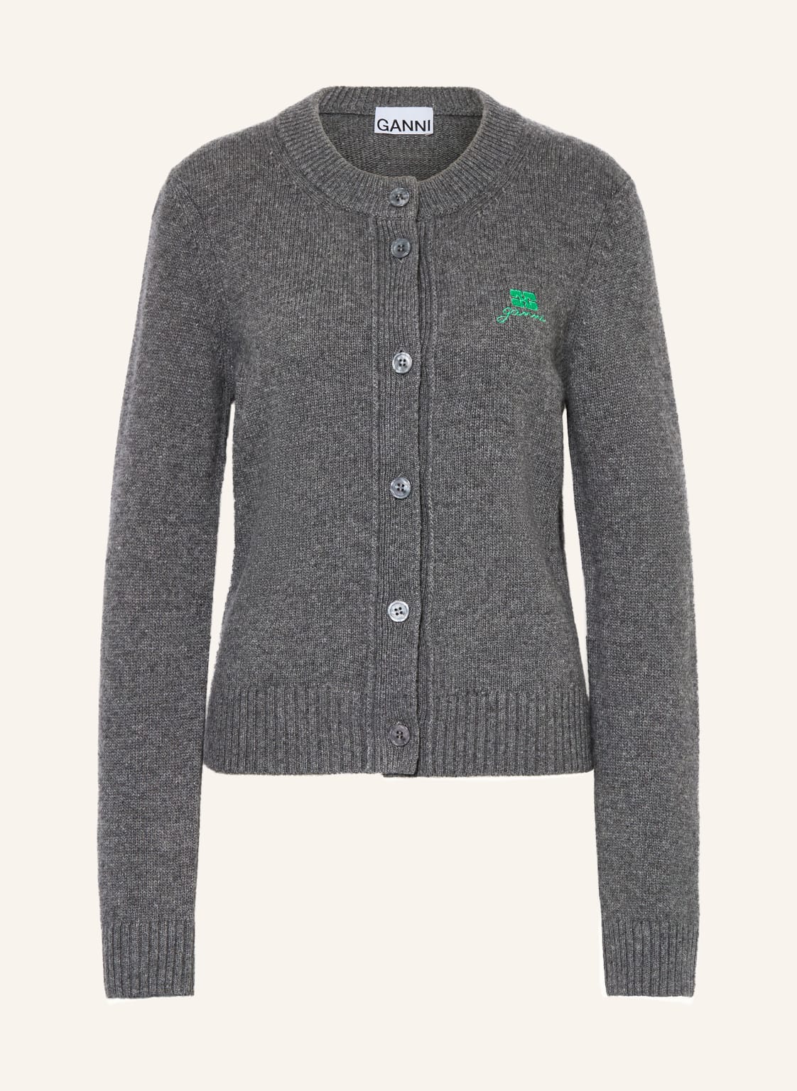 Ganni Strickjacke grau von Ganni