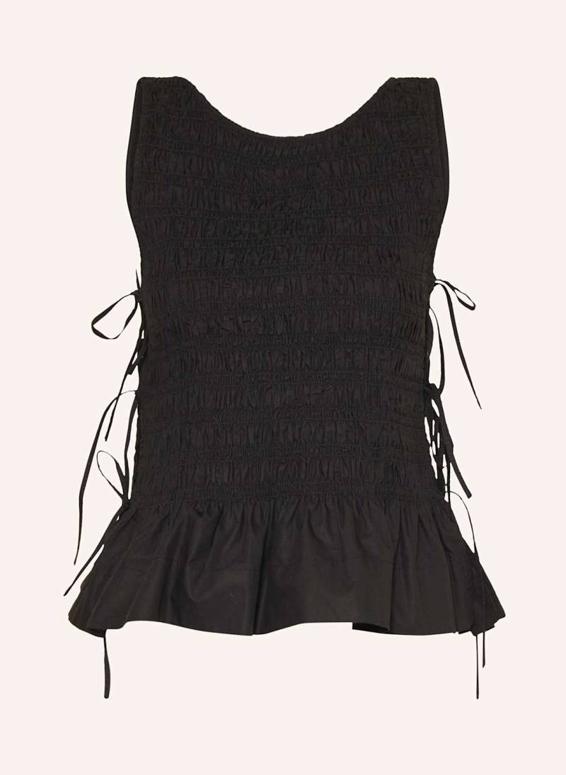 Ganni Top schwarz von Ganni
