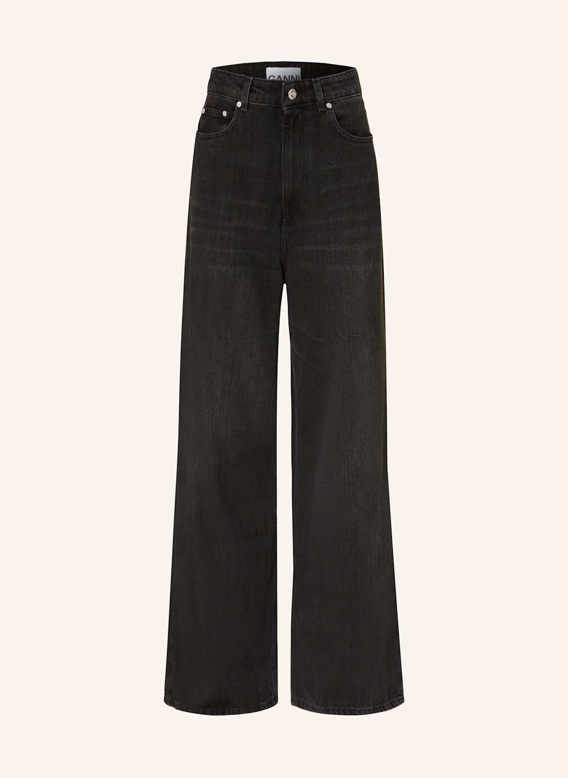 Ganni Wide Leg Jeans schwarz von Ganni