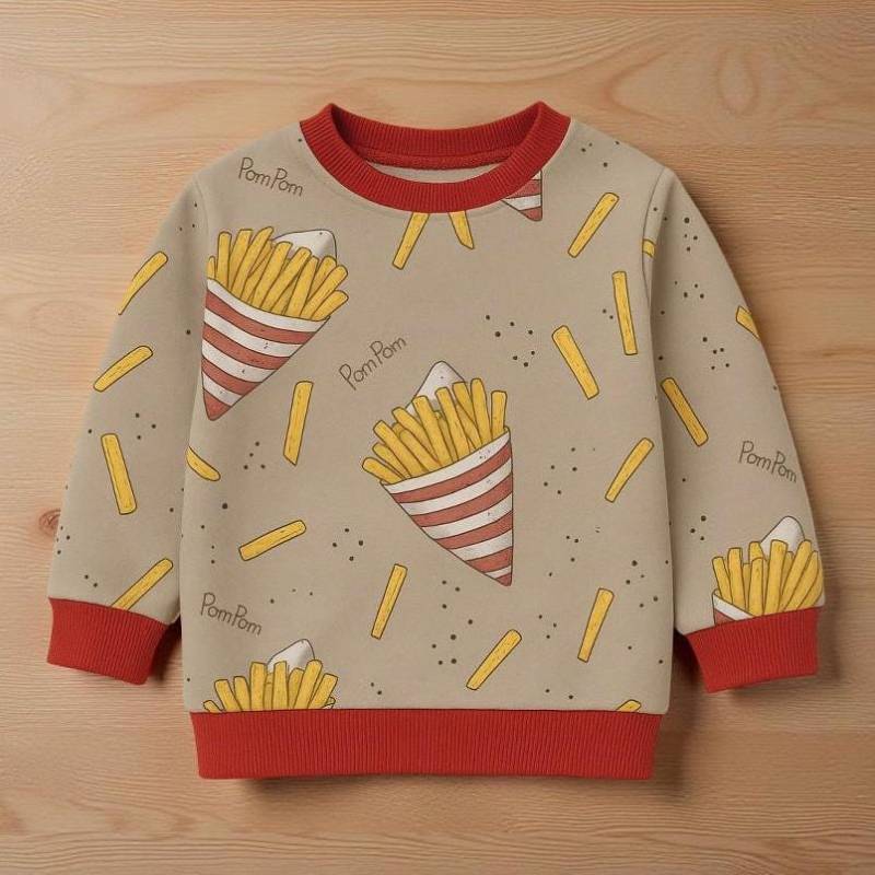 Baby Pullover Pommes - Sweatshirt Für Kinder Handgemachter Mit Motiv Bequeme Kinderkleidung Aus Baumwollstoff von GanskleinbyDenise