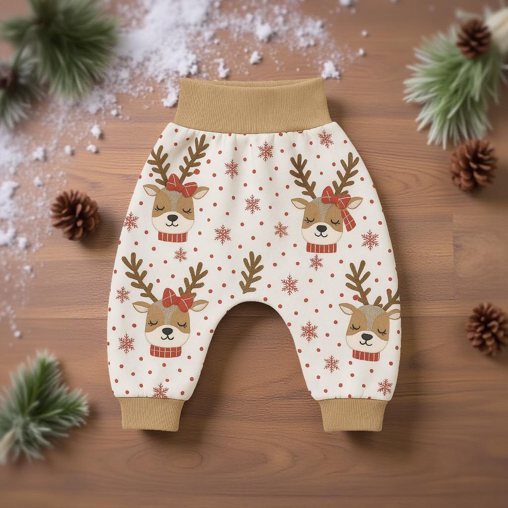Baby Pumphose Rentier Aus Bio French Terry | Handgemachte Babyhose Mit Roten Bündchen Weihnachts Outfit Winter Geschenk Handmade Baby Pumphose Rentier Aus Bio French Terry | Handgemachte Babyhose Mit Roten Bündchen Weihnachts Outfit Winter Geschenk Handmade von GanskleinbyDenise