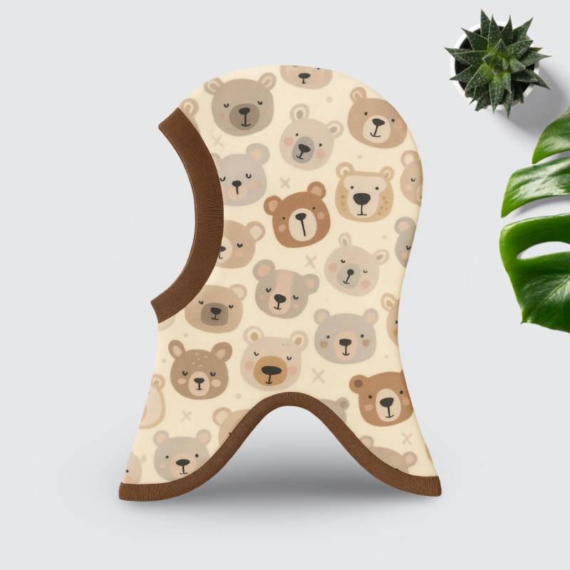 Schlupfmütze Für Kinder Bären - Warme Baby Balaclava Gefüttert Herbst/Winter Mütze Handmade von GanskleinbyDenise