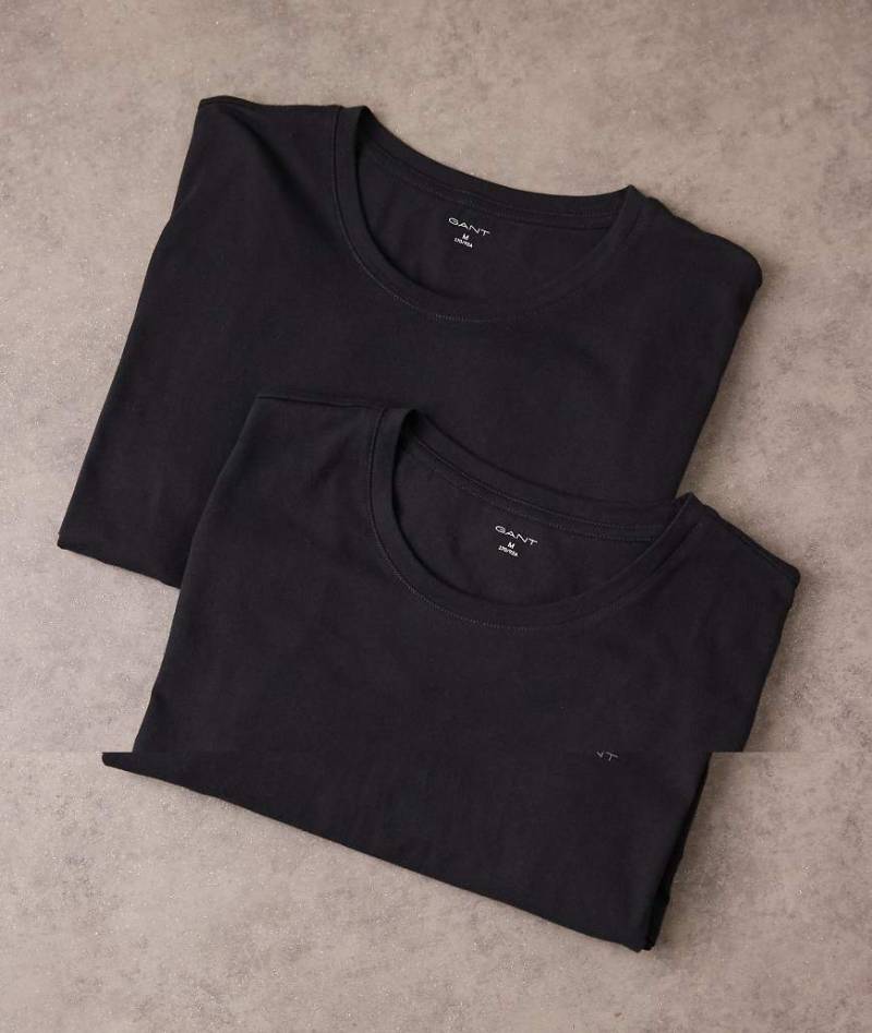 GANT - 2er-Pack Lounge-Oberteile in Schwarz mit Wappenlogo von Gant