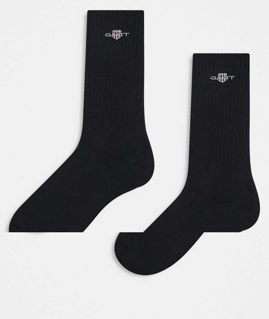 GANT - 2er-Pack Sportsocken in Schwarz mit Schild-Logo von Gant