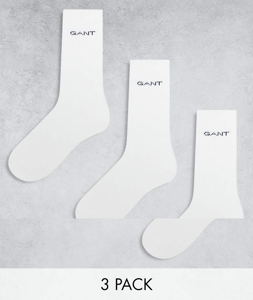 GANT - 3er-Pack Sportsocken in Weiß mit Logo von Gant