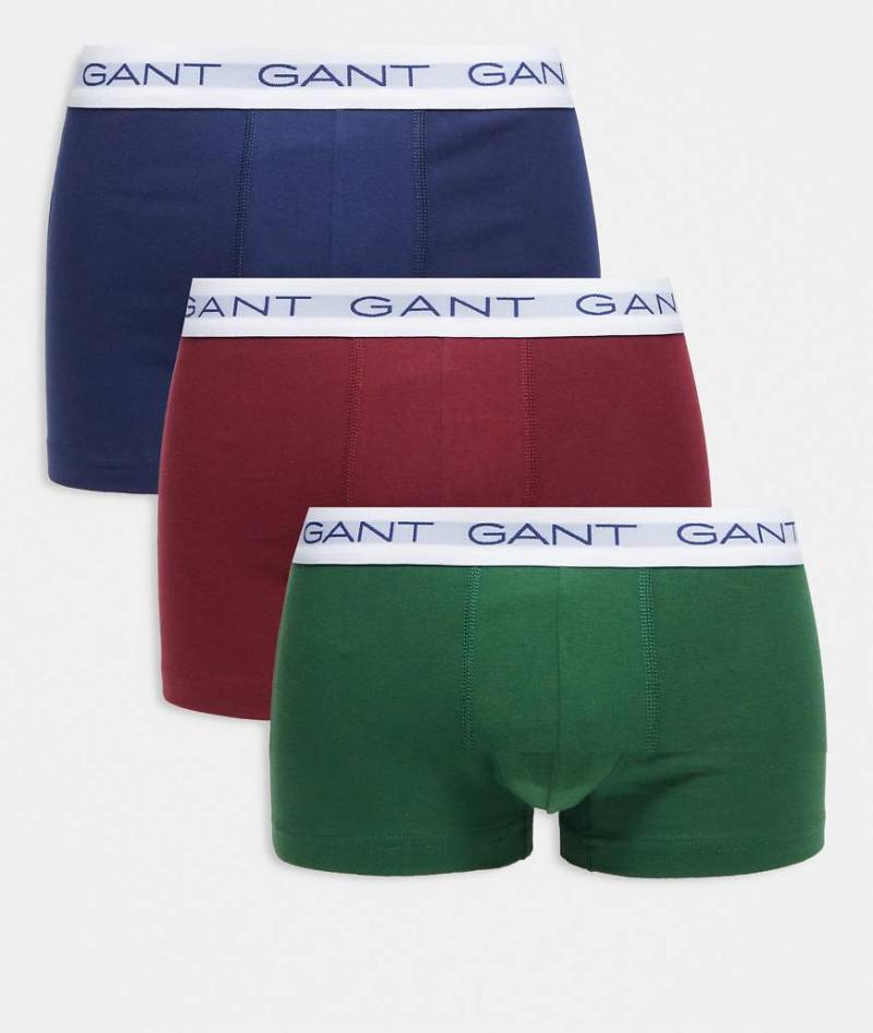 GANT - 3er-Pack Unterhosen in Grün, Marineblau und Rot mit Logobund-Bunt GANT - 3er-Pack Unterhosen in Grün, Marineblau und Rot mit Logobund-Bunt von Gant