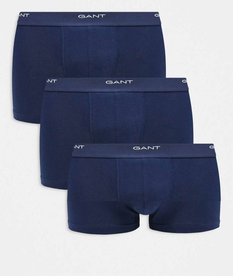 GANT - 3er-Pack Unterhosen in Marineblau mit kleinem Logo von Gant