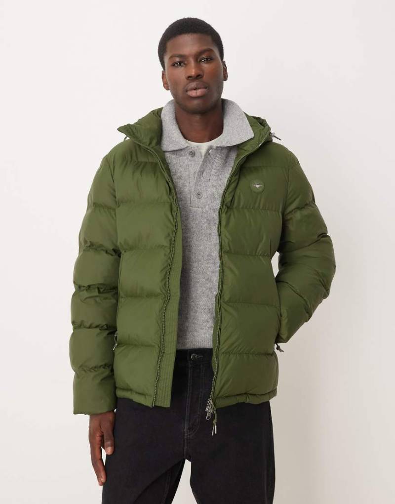 GANT - Active Cloud - Wattierte Jacke in Dunkelgrün von Gant