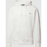 Gant Hoodie mit Label-Stitching Modell 'SHIELD' in Offwhite, Größe 4XL von Gant