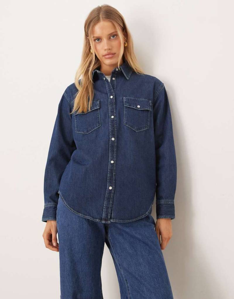 GANT - Jeanshemd in Dunkelblau mit lockerem Schnitt von Gant