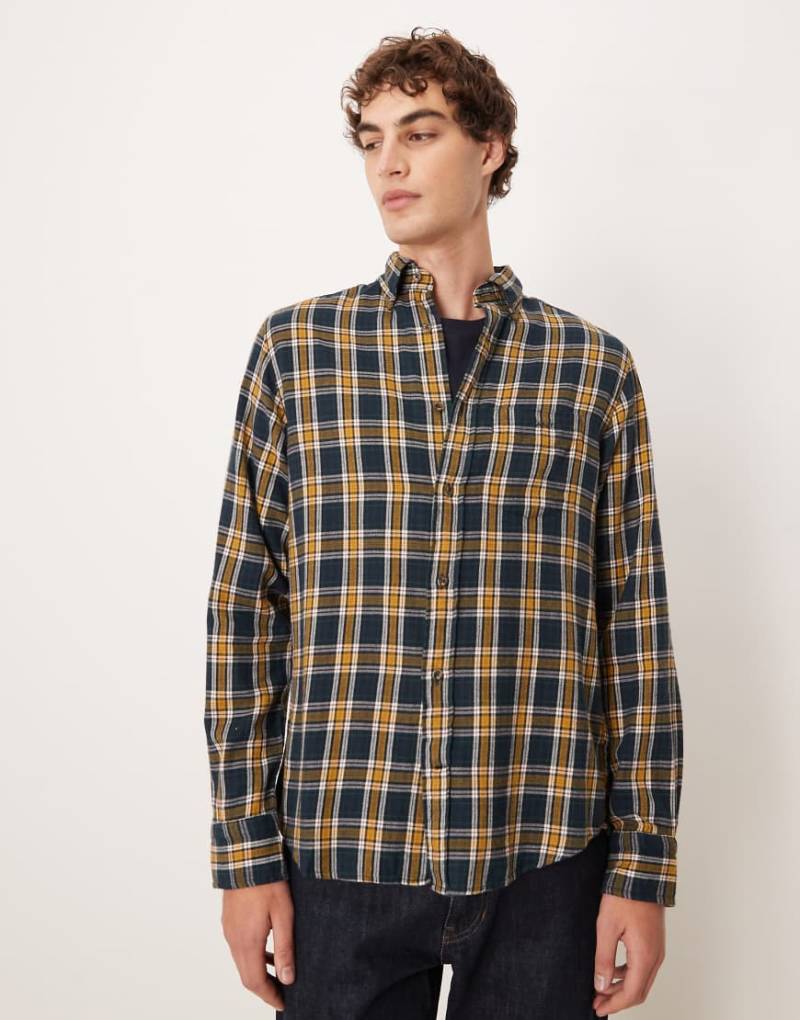 GANT - Kariertes Regular-Fit-Hemd aus weichem Flanell in Marineblau von Gant