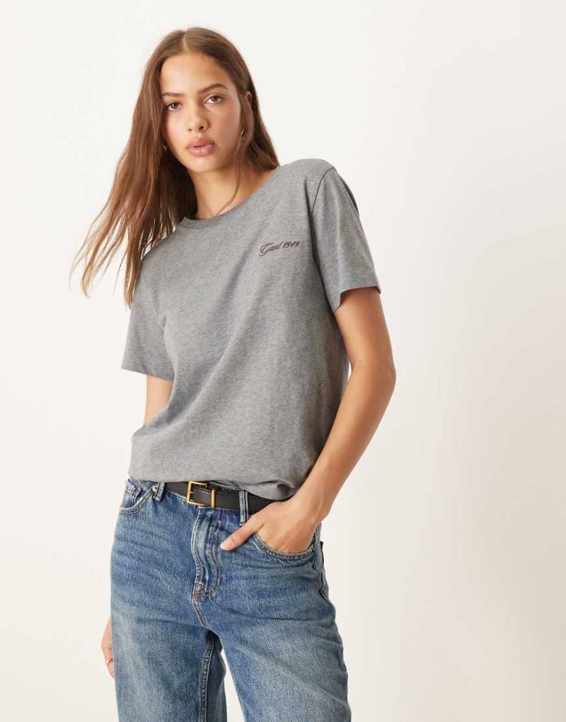 GANT - Regular-Fit-T-Shirt in Grau mit Schriftzug-Logo von Gant