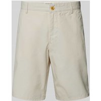 Gant Relaxed Fit Shorts mit Gürtelfalten in Kitt, Größe 31 von Gant
