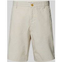 Gant Relaxed Fit Shorts mit Gürtelfalten in Kitt, Größe 32 von Gant