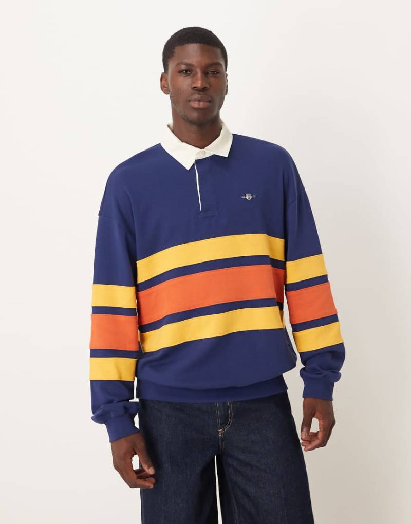 GANT - Rugby-Sweatshirt mit Farbblock-Design in Blau von Gant