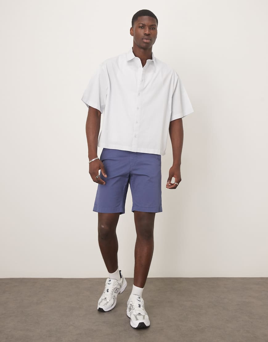 GANT - Schmal geschnittene Chino-Shorts aus Twill in Mittelblau von Gant