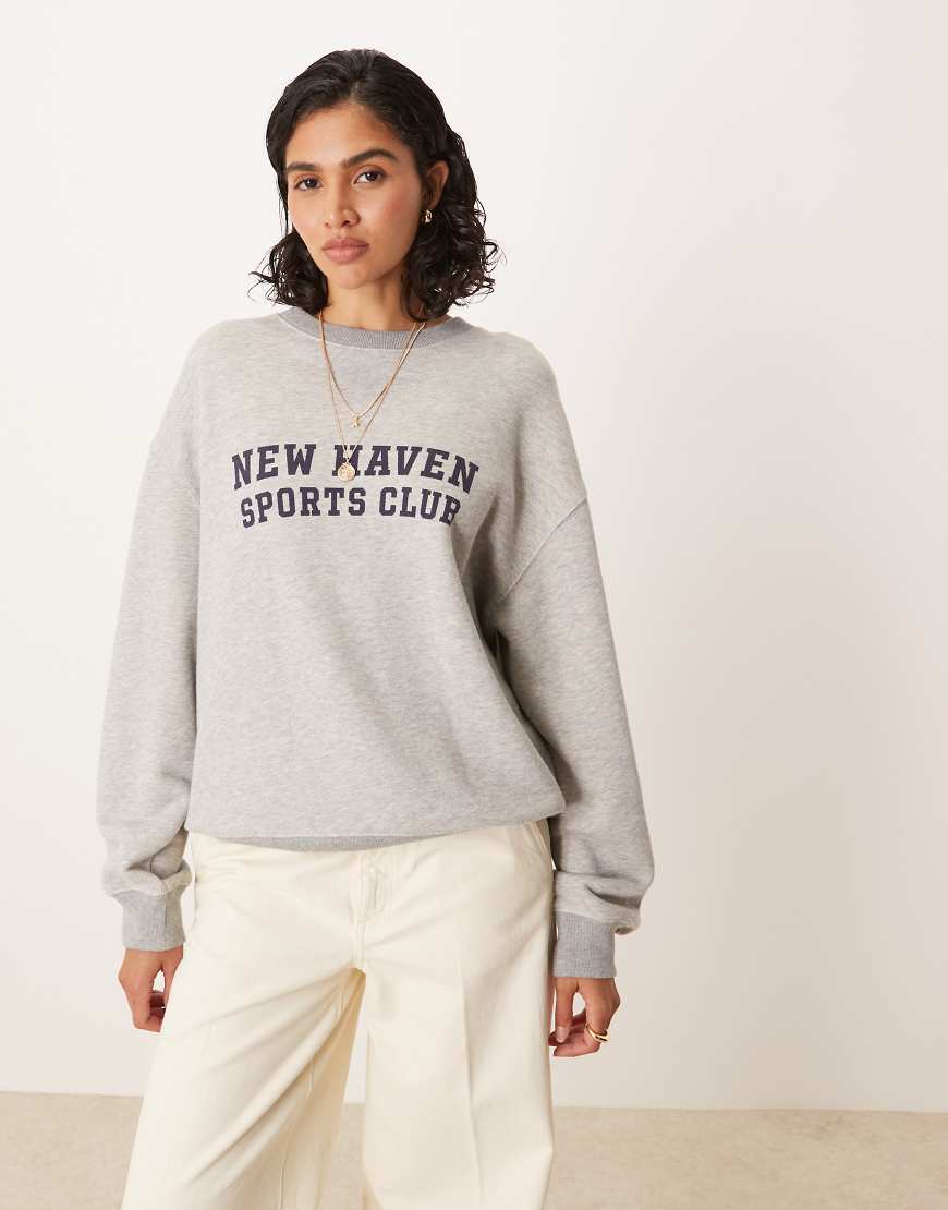 GANT - Sweatshirt in Grau mit Print GANT - Sweatshirt in Grau mit Print von Gant