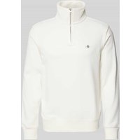 Gant Sweatshirt mit Label-Stitching in Offwhite, Größe XXL von Gant