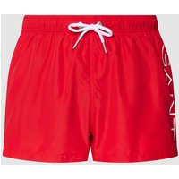 Gant Badehose mit Logo-Print in Rot, Größe XL von Gant