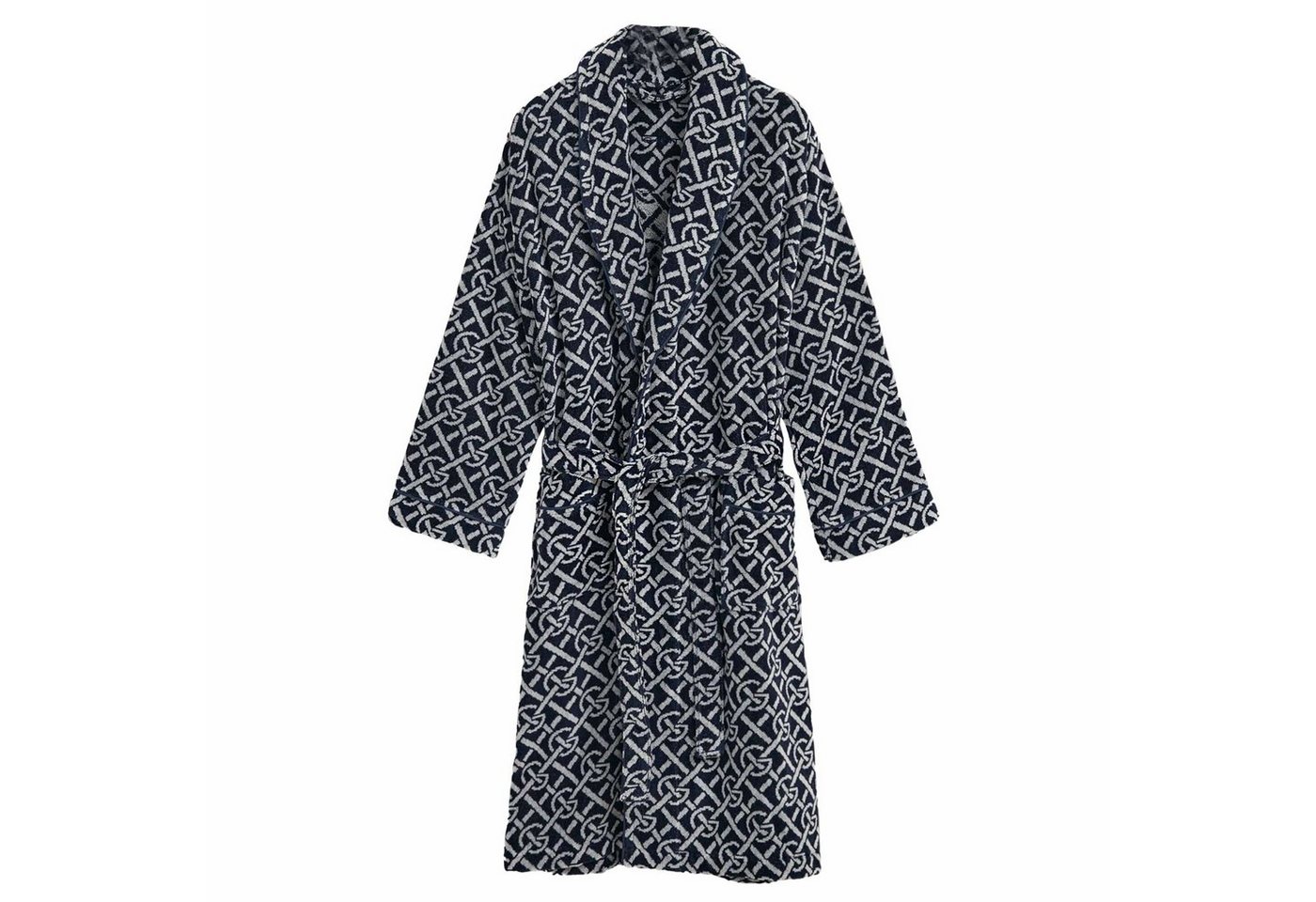 Gant Bademantel Unisex Bademantel - G-PATTERN ROBE, Schalkragen, Baumwolle von Gant