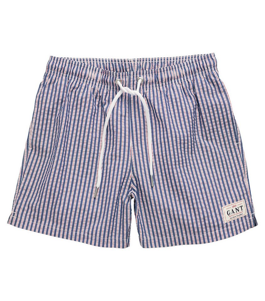 Gant Badeshorts Herren Badeshorts SEERSUCKER Regular Fit (1-St) von Gant