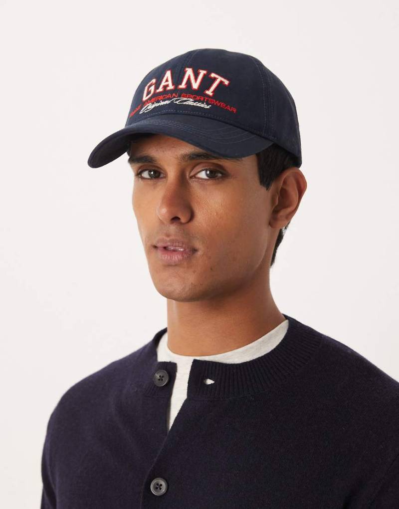 Gant - Baseballkappe in Marineblau mit Wappen-Logo von Gant