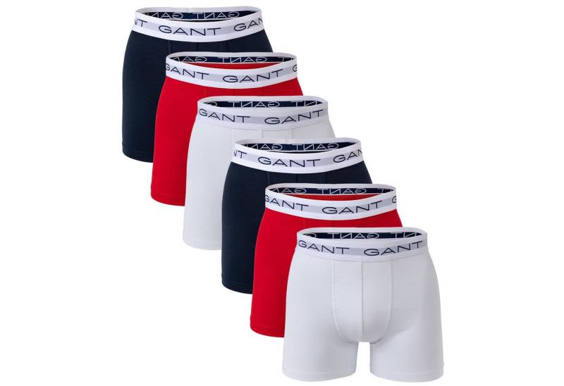 Gant Boxer Herren Boxershort 6er Pack Baumwolle (Packung, 6er Pack) von Gant