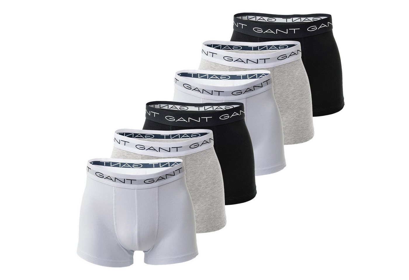 Gant Boxer Herren Boxershorts, 6er Pack - Trunks, Cotton von Gant