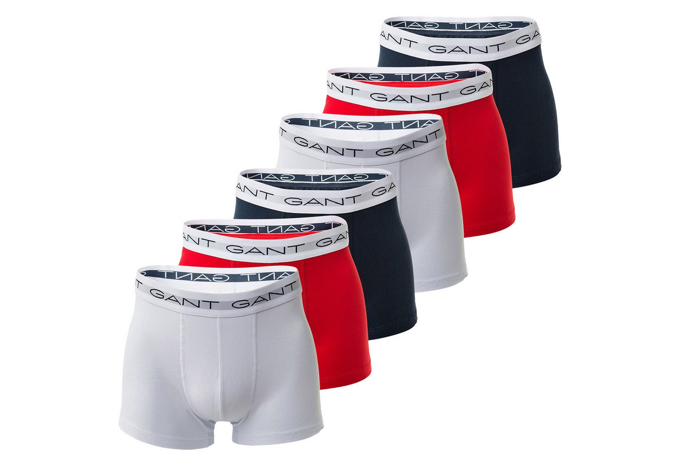 Gant Boxer Herren Boxershorts, 6er Pack - Trunks, Cotton von Gant