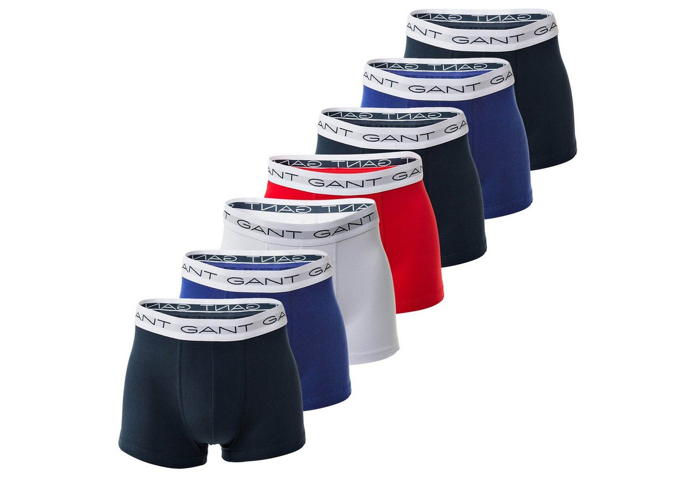 Gant Boxer Herren Boxershorts, 7er Pack - Basic Trunks von Gant